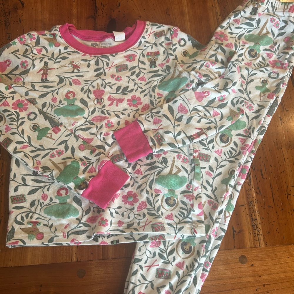 Nutcracker Ballet Girls Pajamas with sparkly accents